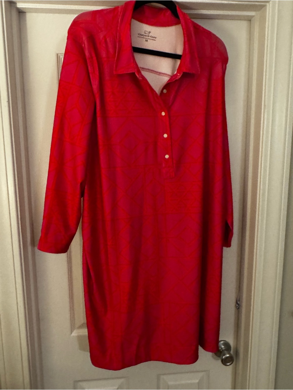 Vineyard Vines Bright Pink Polo Shift Dress